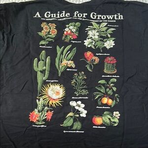 Cotton On Black Tee with White Text